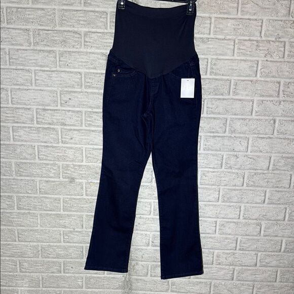 NWT a:glow Navy Maternity Bootcut Jeans - Picture 1 of 6